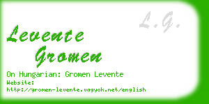 levente gromen business card